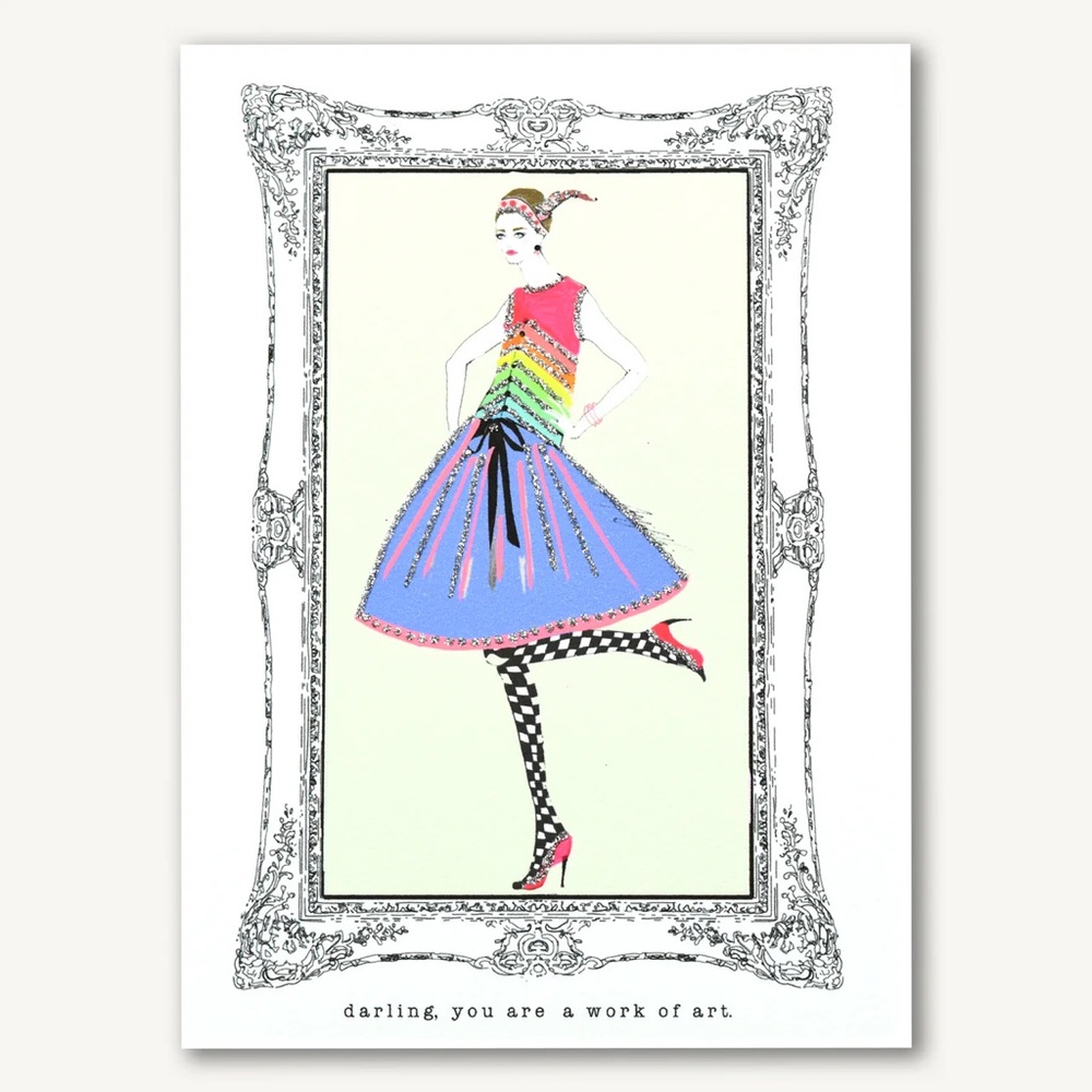 Verrier Handcrafted “Darling You Are A Work Of Art” Print - 11 x 8.5
